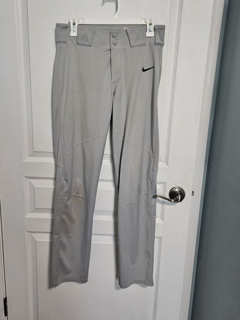 NIKE Vapor Select Baseball Pants Full Length Gray Mens small